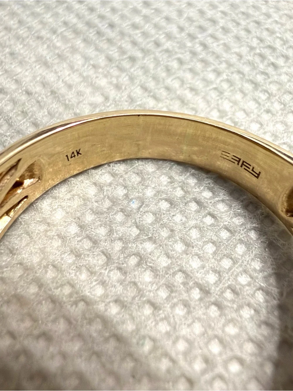 Men's Effy 14K Yellow Gold Black Diamond Signet Ring